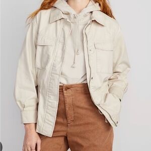 Utility Jacket Cinch Waist Old Navy
